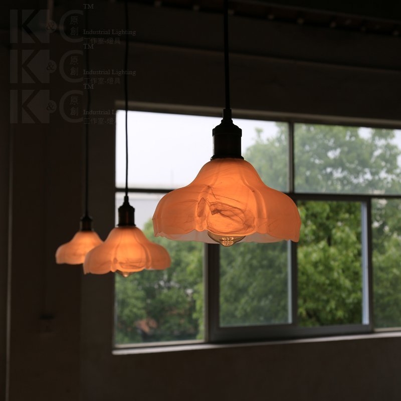 INPHIC-美式復古單頭吊燈咖啡館酒吧臺  進門吊燈老上海玻璃吊燈