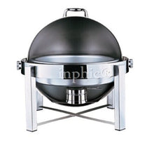 INPHIC-不鏽鋼全翻蓋全鋼圓形自助餐爐自助餐爐保溫鍋食品展示座食物展示爐