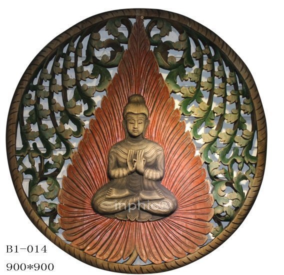 INPHIC-宗教 東南亞 家居飾品 泰國風格 泰式風情 木雕 掛件 蓮花鏤空板 泰佛
