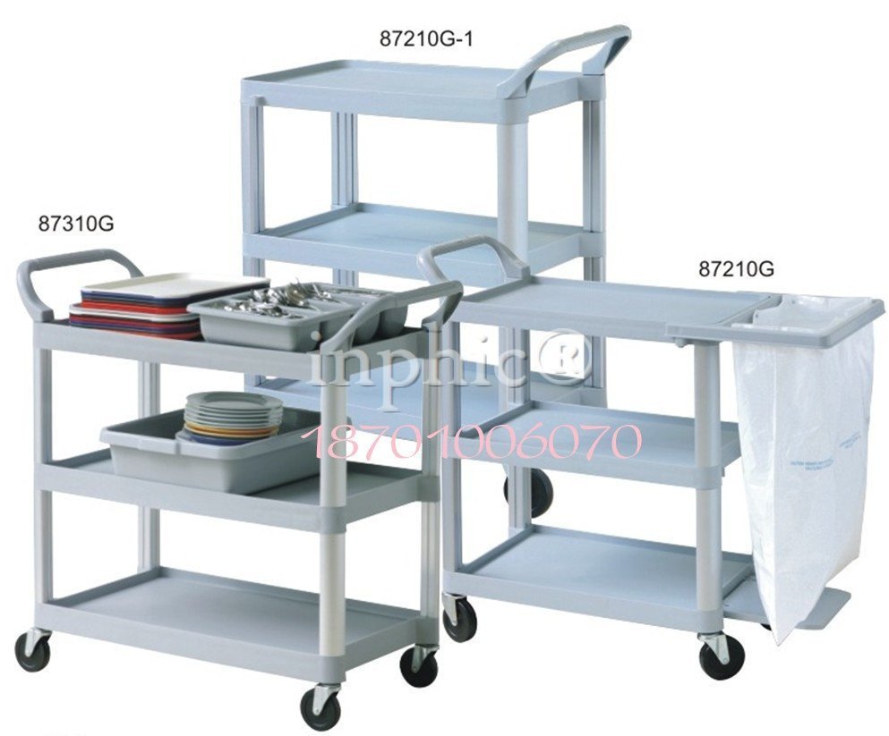 INPHIC-多功能三層手推車服務車清潔車收餐車多用車