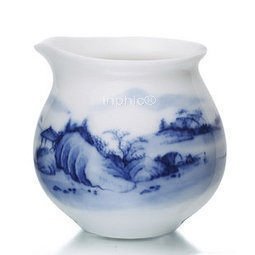 INPHIC-茶具 青花瓷公道杯陶瓷 手繪山水長嘴短嘴茶海 分茶器