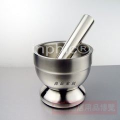 INPHIC-不銹鋼搗藥罐搗藥器搗蒜器石臼家用研磨缽蒜泥器壓蒜器