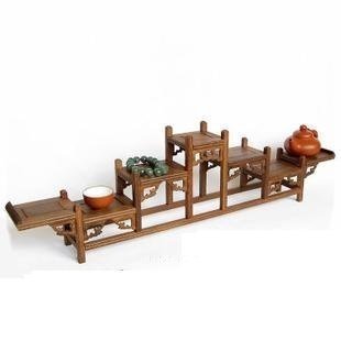 INPHIC-茶具 紅木博古架茶道 雞翅木機架幾案 七層式紫砂壺茶壺底座