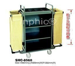 INPHIC-全金屬噴塑房口車(咖啡色) 酒店客房多用途服務車