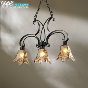 INPHIC-歐式長吊頂燈3餐廳燈簡約地中海燈飾美式鐵藝燈吧檯燈具