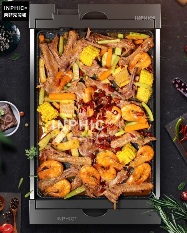 INPHIC-燒烤用具-韓式鋁板燒四方電烤爐百度烤肉爐電煎爐燒烤爐