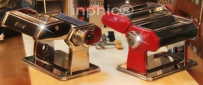 INPHIC-壓麵機面條機經典款式家用手動不鏽鋼 紅色精工製作不傷手不劃手