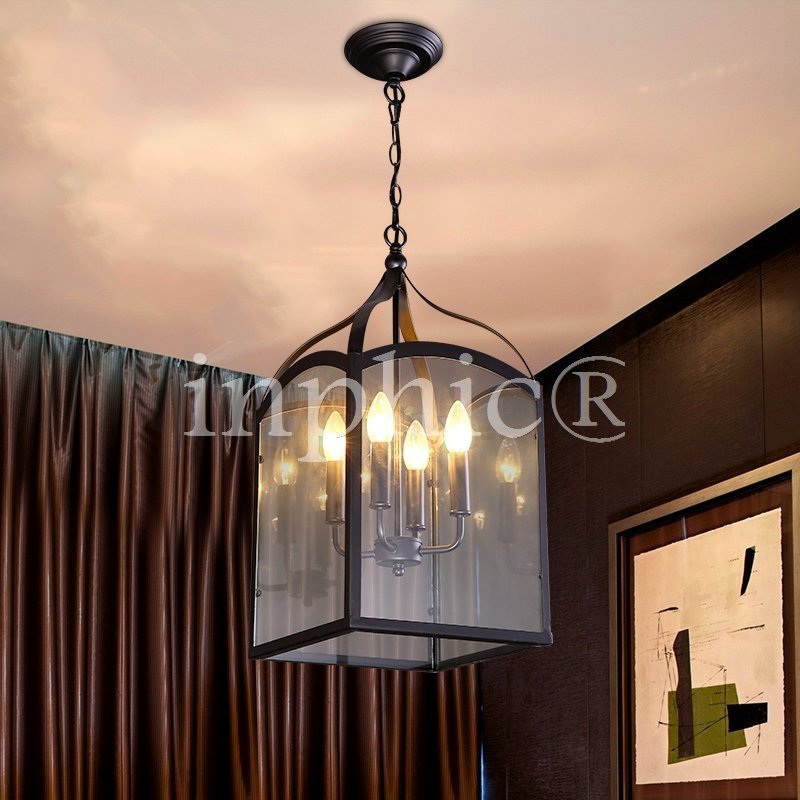 INPHIC-工業風復古設計師簡約款美式鄉村復古工業餐廳歐式瑪莎吊燈 鐵銹色
