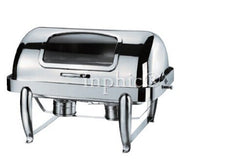 INPHIC-不鏽鋼翻蓋式可視自助餐爐長方形自助餐爐食品展示座可加熱保溫爐