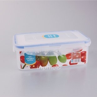 INPHIC-長方形保鮮盒 爐保鮮盒 冰箱密封保鮮盒冷熱通用5個兩包裝