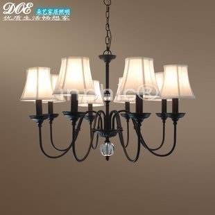 INPHIC-美式鄉村吊燈8客廳水晶燈簡約歐式田園鐵藝燈具臥室餐廳燈飾