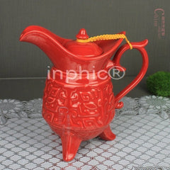INPHIC-茶具 1斤裝復古酒壺爵壺紅色 酒具 白酒杯 酒器陶瓷 酒店用品