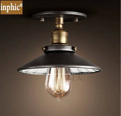 INPHIC-北美式鄉村吊燈 歐法式工業風 復古鄉村 餐廳過道 內貼鏡 吸頂燈 吊燈