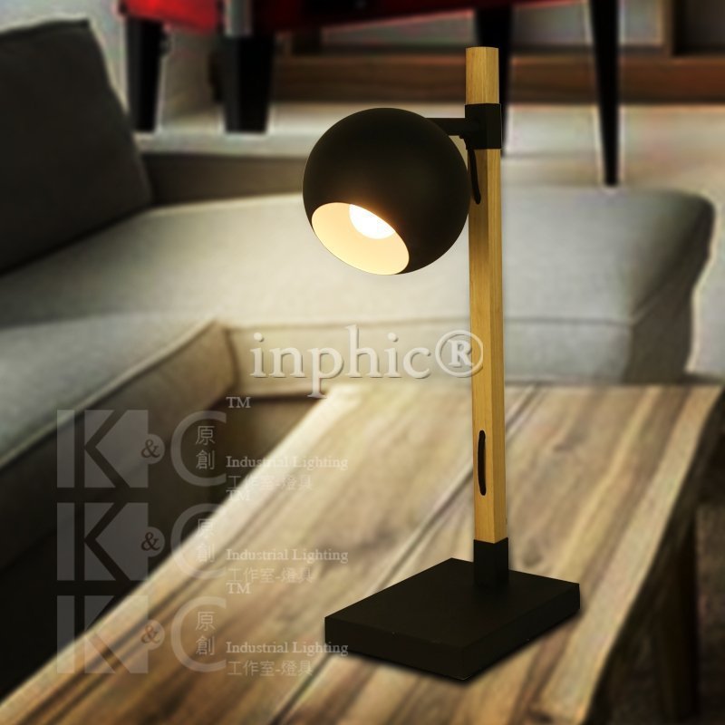 INPHIC-美式鄉村床頭燈 木書桌檯燈 護眼老式檯燈咖啡館 吧檯燈