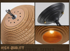 INPHIC-美式特色鄉村裸蛹吊燈復古餐廳吧臺臥室紙蜂窩吊燈書房咖啡廳 半圓形