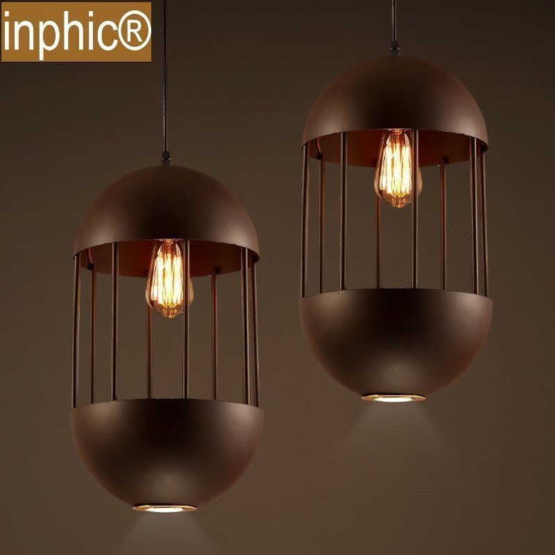 INPHIC-loft工業風鐵藝鳥籠吊燈咖啡廳餐廳酒吧創意個性復古燈具客廳吊燈
