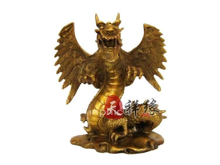 INPHIC-開運 銅飛龍純銅龍擺件風水工藝品翅膀龍鎮宅化煞居家必備擺件飛龍在天