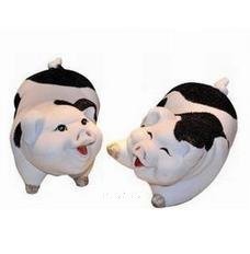 INPHIC-陶瓷工藝品珠絨工藝時尚家居擺設飾品情侶吉祥豬