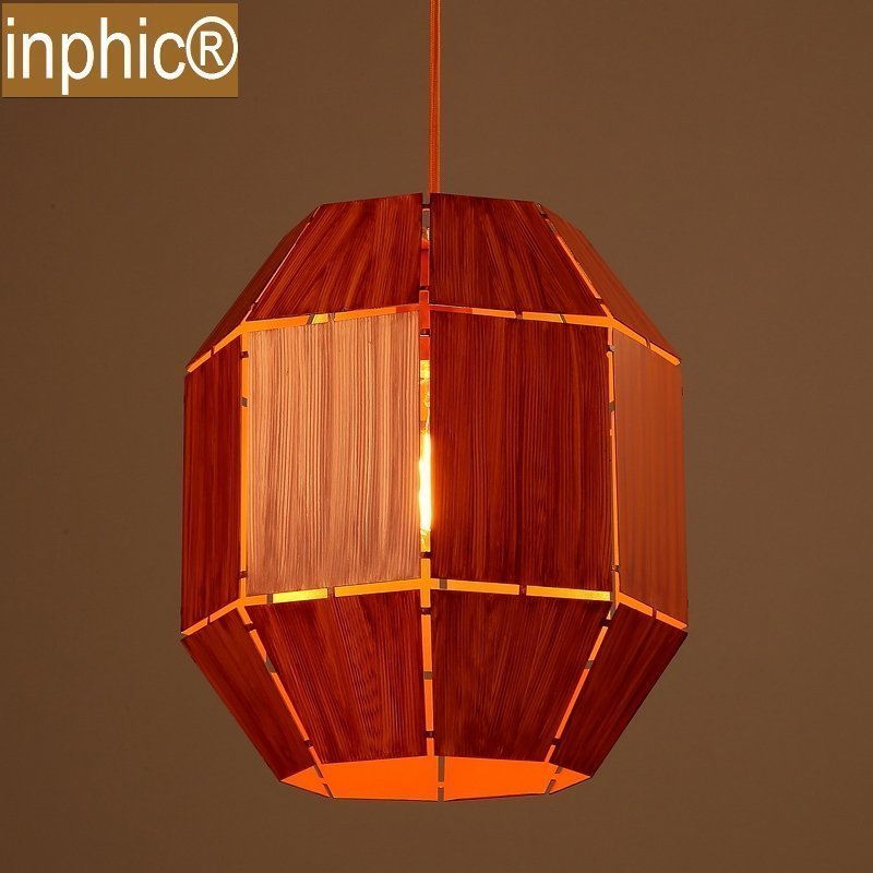 INPHIC-loft吊燈復古懷舊工業風燈飾咖啡廳鐵藝仿木紋籠子吊燈具 B