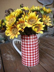 INPHIC-陶瓷花壺 奶壺水壺 格子花器