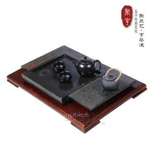 INPHIC-茶具 烏金石茶盤之小母子玉環 小茶海