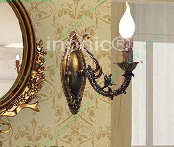 INPHIC-古銅色鐵藝壁燈走道樓梯臥室書房洗手間浪漫床頭單頭酒吧