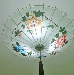 INPHIC-中式手繪國畫雨傘吊燈 茶樓休閒館會所吊燈 咖啡廳吧臺吊燈