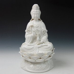 INPHIC-開運 佛像 供奉 觀音 18吋全蓮觀音 宗教佛像 觀音菩薩