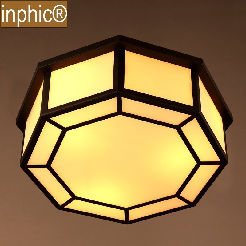 INPHIC-現代簡約雲石美式吸頂燈客廳餐廳臥室書房休閒吧創意圓形吸頂燈小款