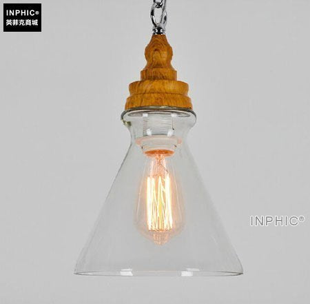 INPHIC-復古餐廳酒吧臺北歐式美式鄉村田園 創意木紋水晶吊燈 C款