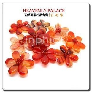 INPHIC-天然花片 瑪瑙花朵 可做項鏈吊墜  A組