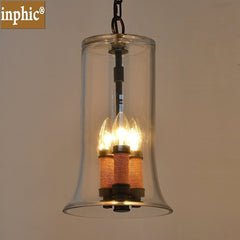 INPHIC-美式玻璃鐵藝吊燈創意玻璃吊燈咖啡廳餐廳客廳書房臥室酒吧臺吊燈