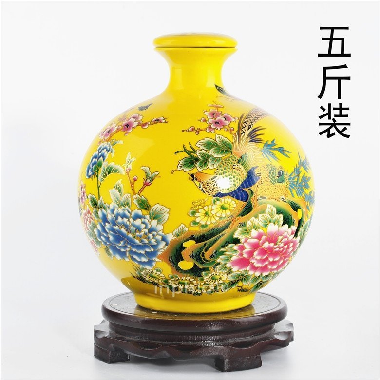 INPHIC-酒壇子 5斤陶瓷酒壇 5斤酒具 景德鎮五斤裝酒瓶壇子空