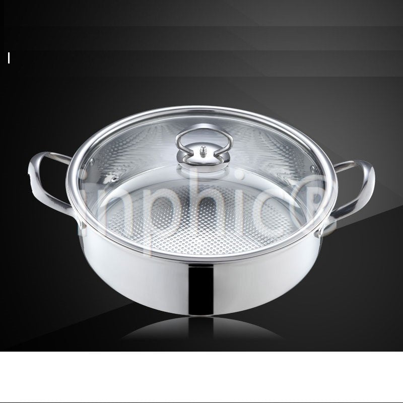 INPHIC-304火鍋盆家用鍋鍋具複底304加厚通用電磁爐鍋大湯鍋不鏽鋼煮鍋