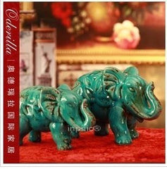 INPHIC-東南亞田園大象陶瓷家居飾品套裝 鎮宅風水擺飾