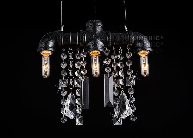 INPHIC-美式鄉村特色工業復古 水管吊燈餐廳奢華水晶吊燈客廳餐桌吊燈