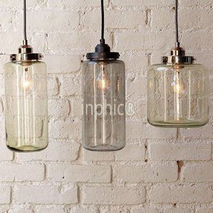 INPHIC-北歐風格 玻璃吊燈復古美式三頭掉餐廳現代吊燈飾咖啡廳吧檯燈