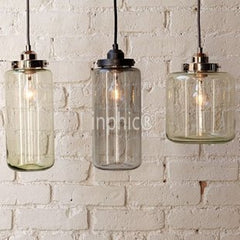 INPHIC-北歐風格 玻璃吊燈復古美式三頭掉餐廳現代吊燈飾咖啡廳吧檯燈