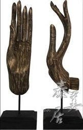 INPHIC-宗教 東南亞風格 泰國進口工藝品 泰式木雕擺飾 家居擺設 佛手左右一套