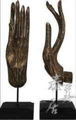 INPHIC-宗教 東南亞風格 泰國進口工藝品 泰式木雕擺飾 家居擺設 佛手左右一套