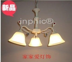 INPHIC-歐式鐵藝.簡約田園燈.客廳.臥室燈.三頭玻璃水晶吊燈