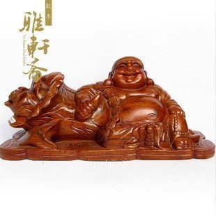 INPHIC-佛像 越南紅木工藝品 白菜佛 百財彌勒佛 木雕大肚笑佛擺飾