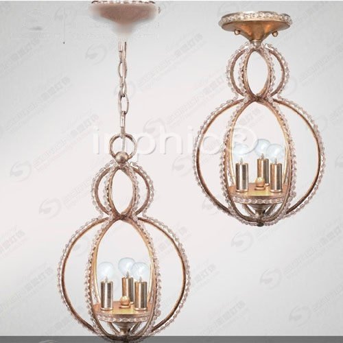 INPHIC-美式燈 歐式 鐵藝吊燈 書房 展示燈 客廳燈 綁珠吊燈 酒吧檯燈具