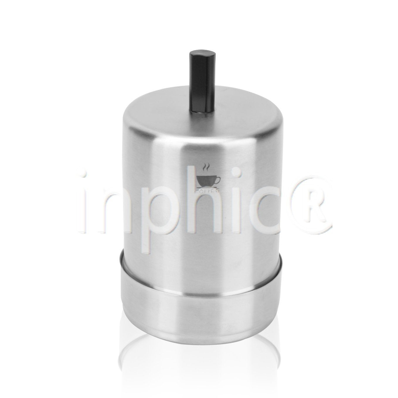 INPHIC-304不鏽鋼花式咖啡拉花模具專用撒粉器卡布奇諾可哥粉筒罐配多圖