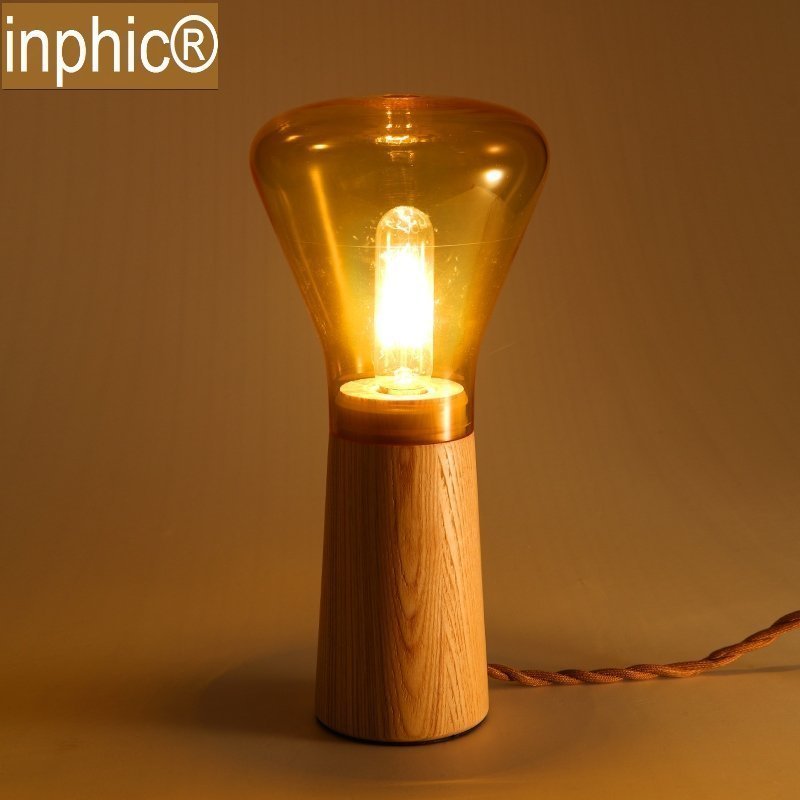 INPHIC-現代簡約實創意木藝檯燈臥室工作室書房時尚個性檯燈