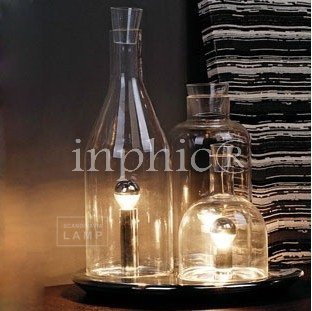 INPHIC-北歐風格簡約現代風格 酒瓶創意臥室檯燈 清光色