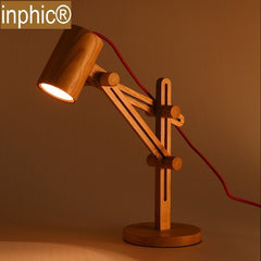 INPHIC-簡約木藝閱讀檯燈臥室工作室書房護眼個性學習檯燈