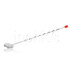 INPHIC-304不鏽鋼單頭吧勺 紅頭圓吧勺 調酒勺攪拌勺吧梗 日式吧勺