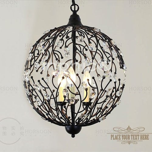 INPHIC-地中海 美式鄉村水晶簡約燈 臥室客廳餐廳鐵藝吊燈 燈