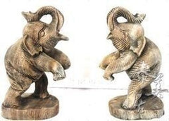 INPHIC-宗教 飾品 泰式木雕 泰國工藝品 家居擺飾 原木小象套